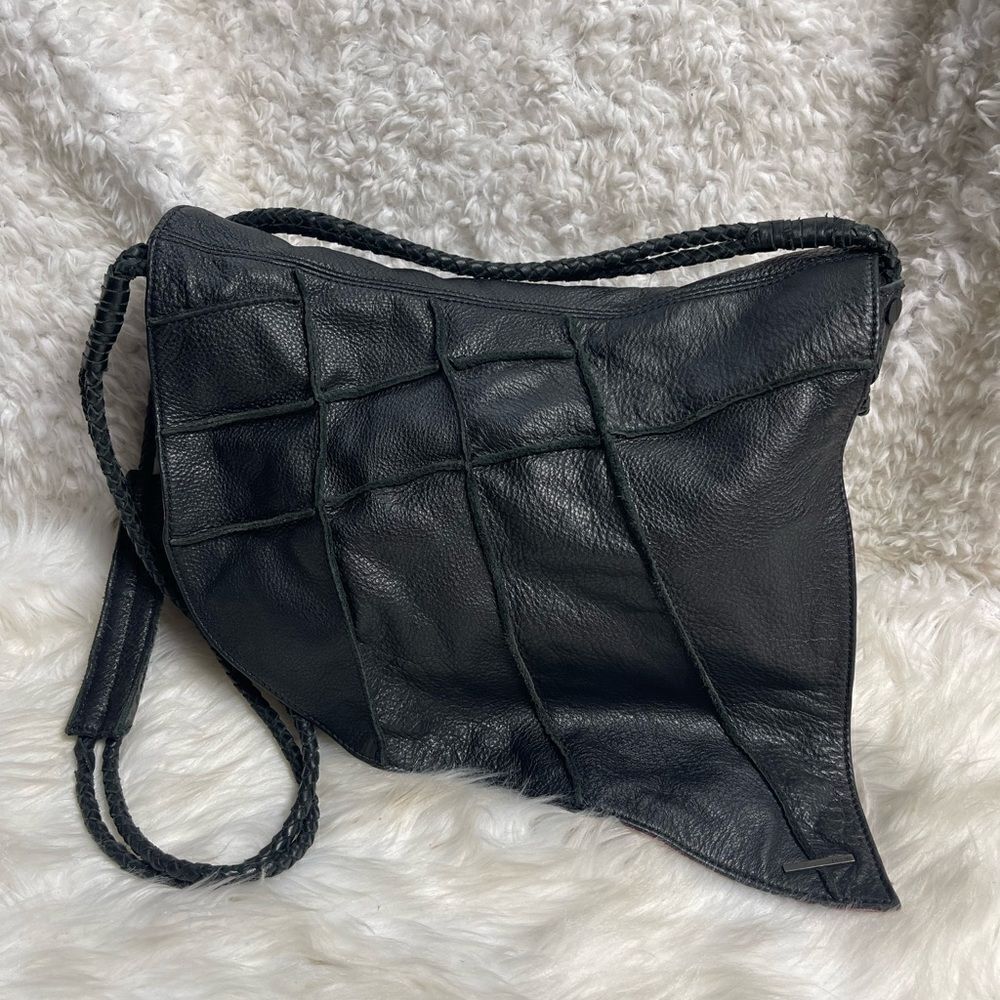 Nixon Soft leather Black Patchwork Hobo shoulder/crossbody medium Bag